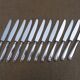 12 entremets Christofle  knives silver metal stainless steel blade model Vendome
