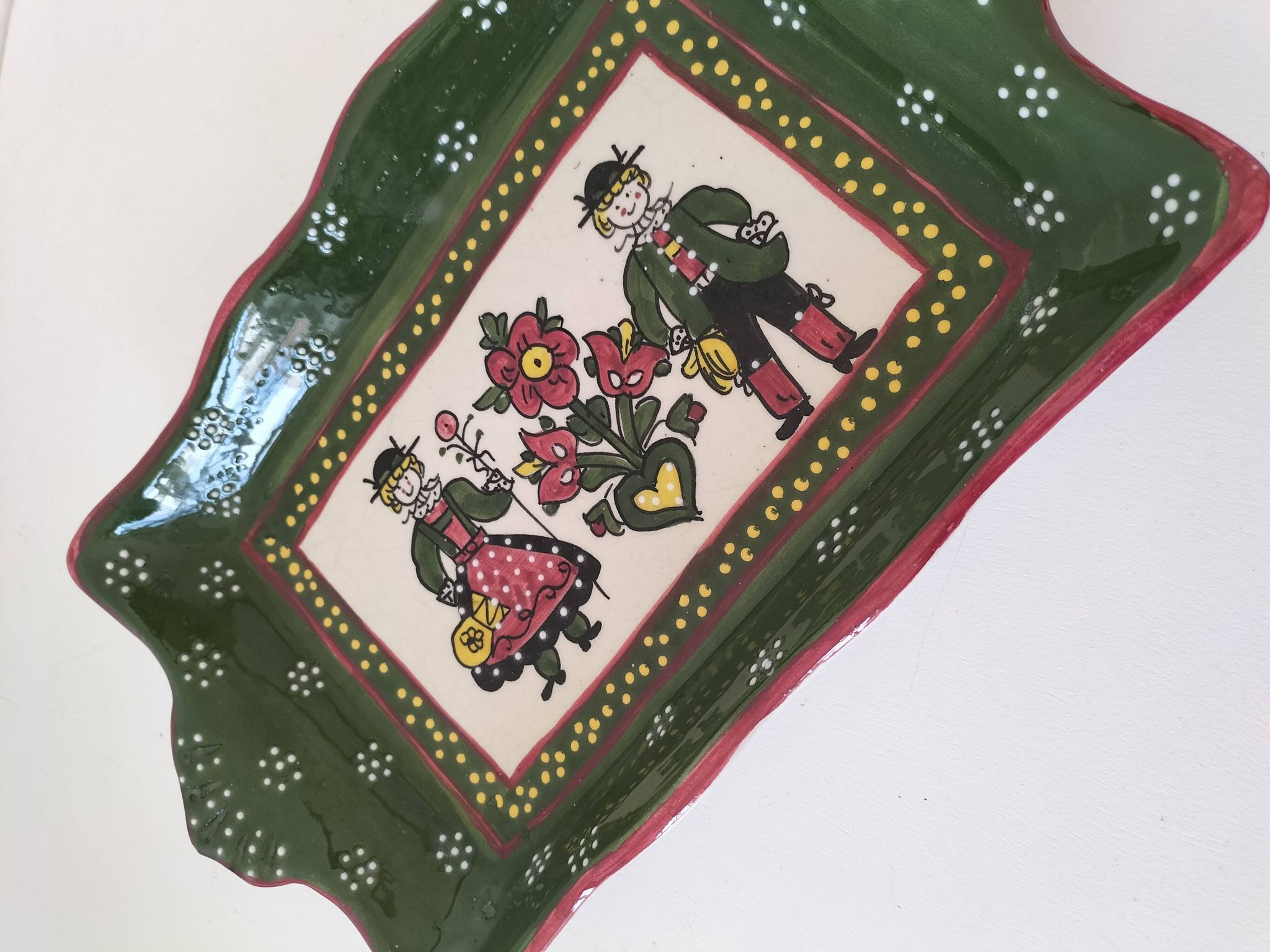 plat céramique allemande années 50-80