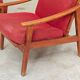 Pair of Scandinavian style armchairs, French made 1970.