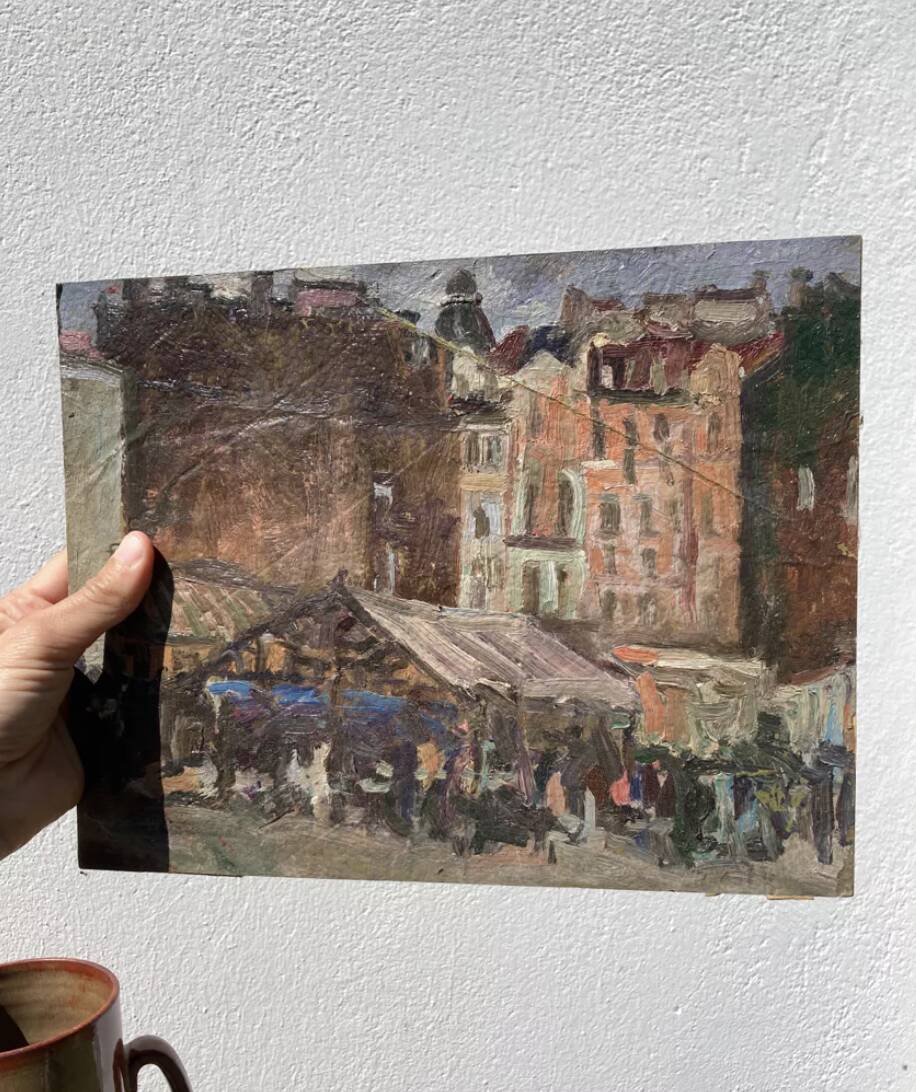 Old city painting Paris