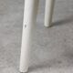 Vintage Italian Stool in Beige Fabric, 80s