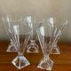 Art Deco crystal champagne coupes from Arques