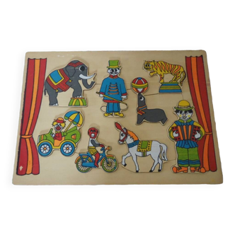 8 piece wooden puzzle the circus
