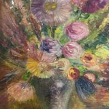 " Bouquet "oil on canvas from the 1950s