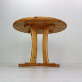 Round Solid Pinewood Dinning Table, 1970's Denmark