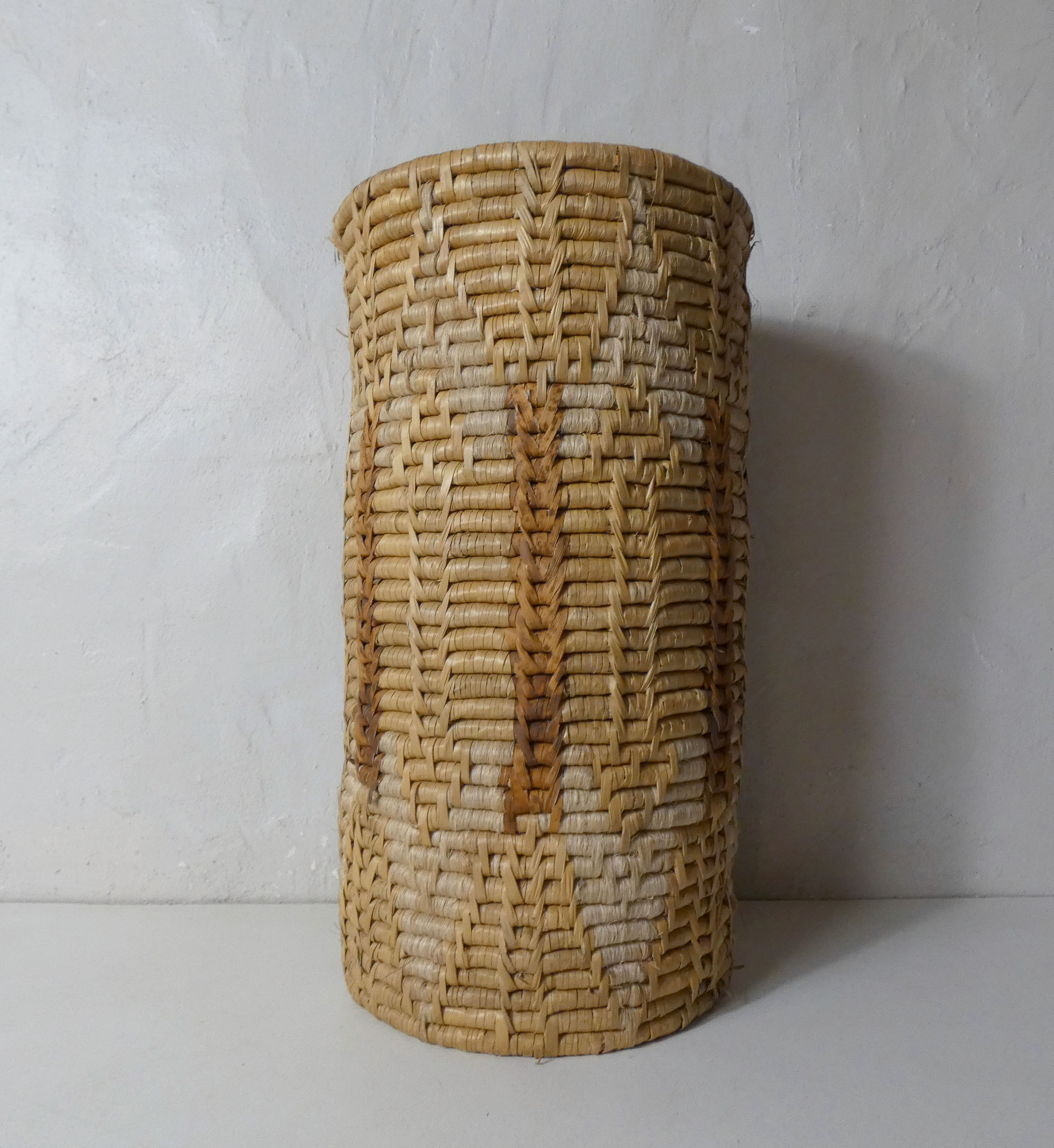 Vintage rattan umbrella holder