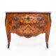 Chest of drawers with intarsia and marble top, France, circa 1880.