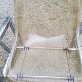 Set of 8 70s chrome chairs and smoked plexi