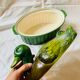 Terrine canard en barbotine email vert