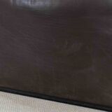 Brown leather 2-seater sofa Cassina Maralunga by Vico Magistretti