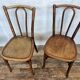 Set of 4 vintage wooden bistro chairs