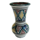 Enamelled earthenware vase