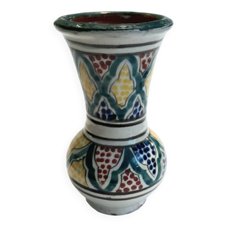 Enamelled earthenware vase