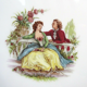 6 plates, Limoges porcelain: Model Scènes galantes by Fragonard