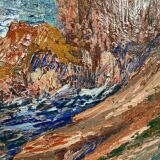 Tableau marine côte rocheuse Cowez