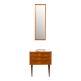 Danish teak entry unit with dresser and a mirror, 1960s