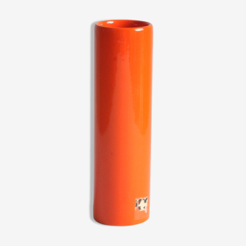 Vase en céramique orange de Pino Spagnolo pour Sicart Cartigliano, Italie années 1970