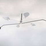 Ceiling light with six pivoting arms