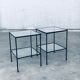 Minimalist Two-Tier Side Tables, Belgium, 1960s, Set of 2