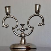 Pair of vintage Swedish pewter candleholders by Svenskt Tenn