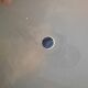 Lunel ceiling light / Porthole / Brass, perforated metal and glass