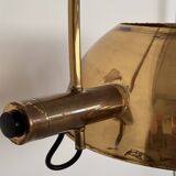 Lampe murale vintage à arc Florian Schulz XL BOCA en laiton, années 1970