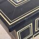 Maison Jansen black lacquered wooden desk from the 1960s with chair.