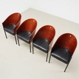 Philippe Starck Ensemble de 4 chaises de salle à manger Costes pour Driade 1984