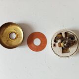Antique brass and porcelain switch from the 40s/50s