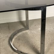 Oval table design hemicylindrical 70's in the taste of Paul Le Geard