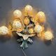 Vintage floral wall lamp by Hans Kögl, 1970s