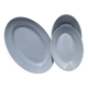 Oval dish and two matching ramekins, 50s sky blue