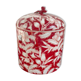 Chinese pot-cover - red - Chinese decoration of plants and flowers - China