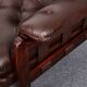 Rosewood and calf leather canapé from the 1960s, Rodeio by Jean Gillon, 1968.