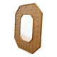 Miroir octogonal en bambou tressé