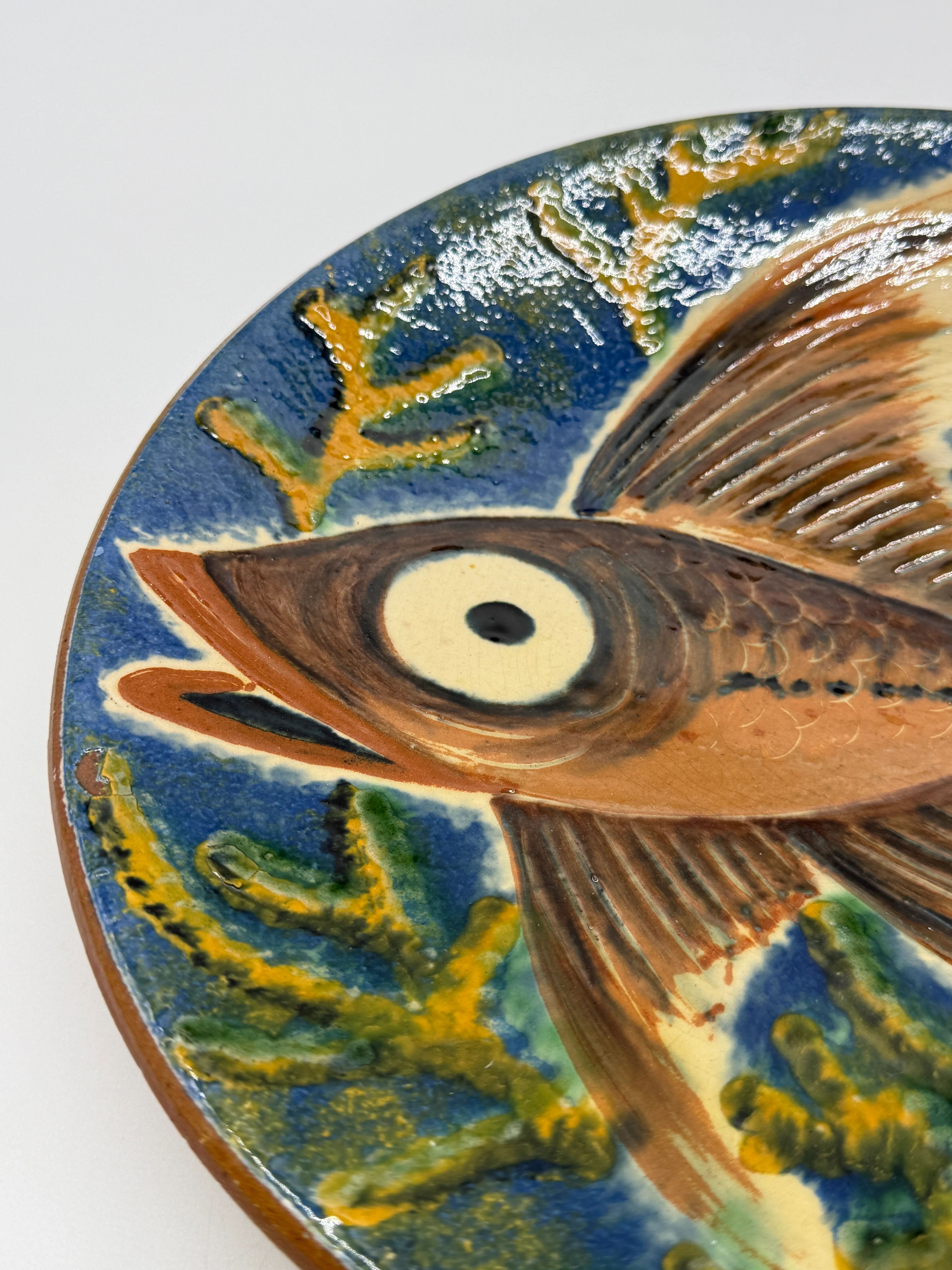 Wall plate "fish" by Puigdemont, Catalonia 1960s