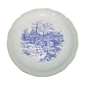 Blue plate, country and river décor, vintage