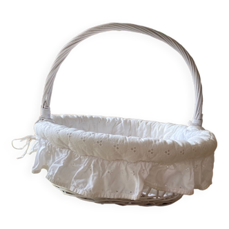 Petit panier osier blanc