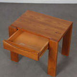 Elm bedside table for Maison Regain 1980