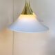 XL Pair of vintage pendants by Limburg, brass and opaline, Germany 1