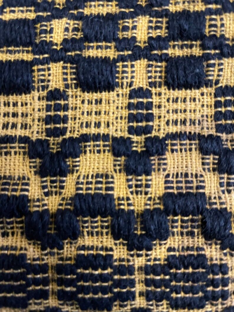 Romanian vintage carpet black design on a yellow background