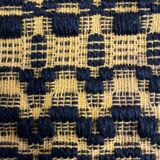 Romanian vintage carpet black design on a yellow background