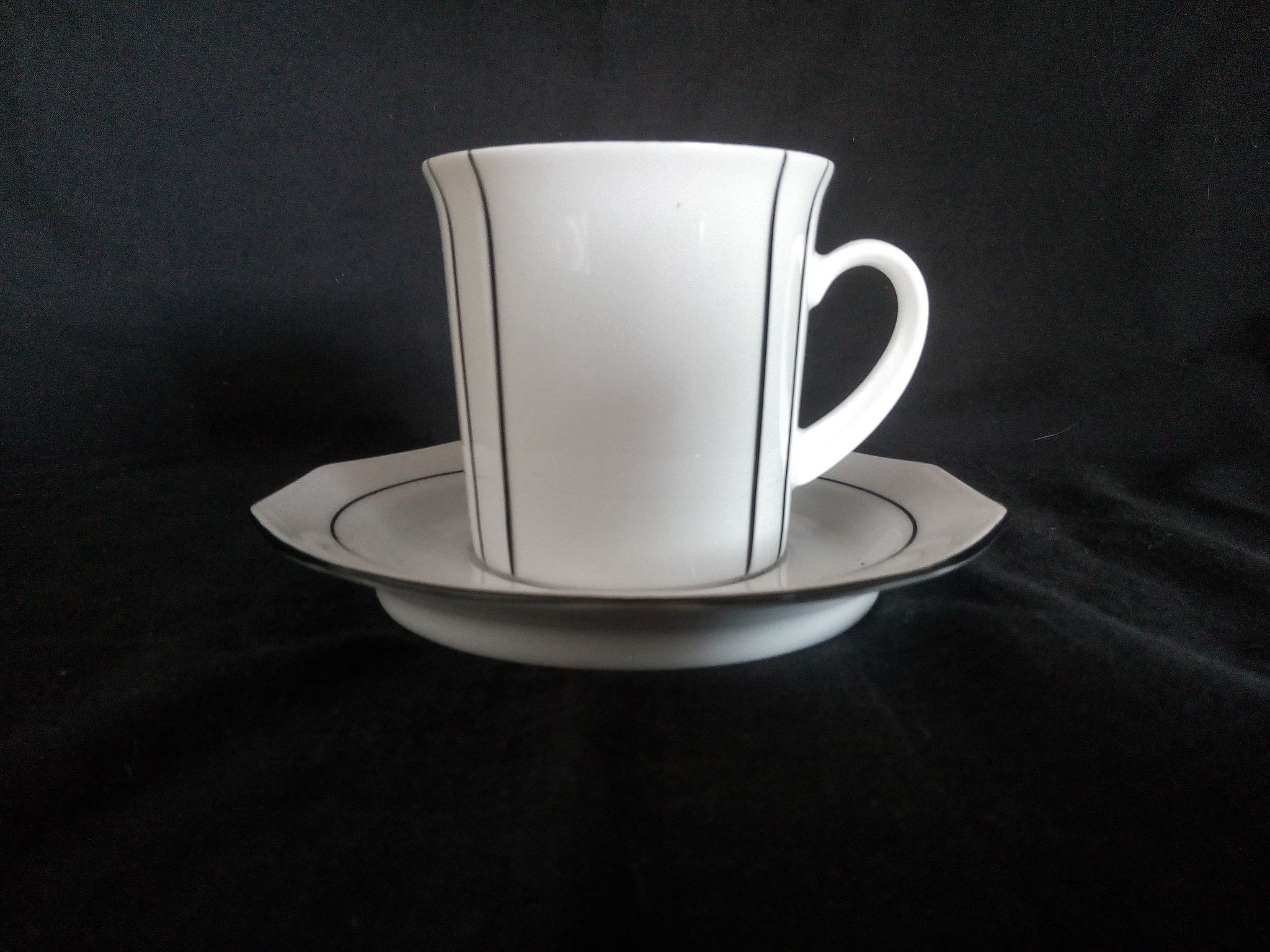 Art Deco coffee service for 6 people in porcelain Winterling Marktleuthen Bavaria (22 pieces)