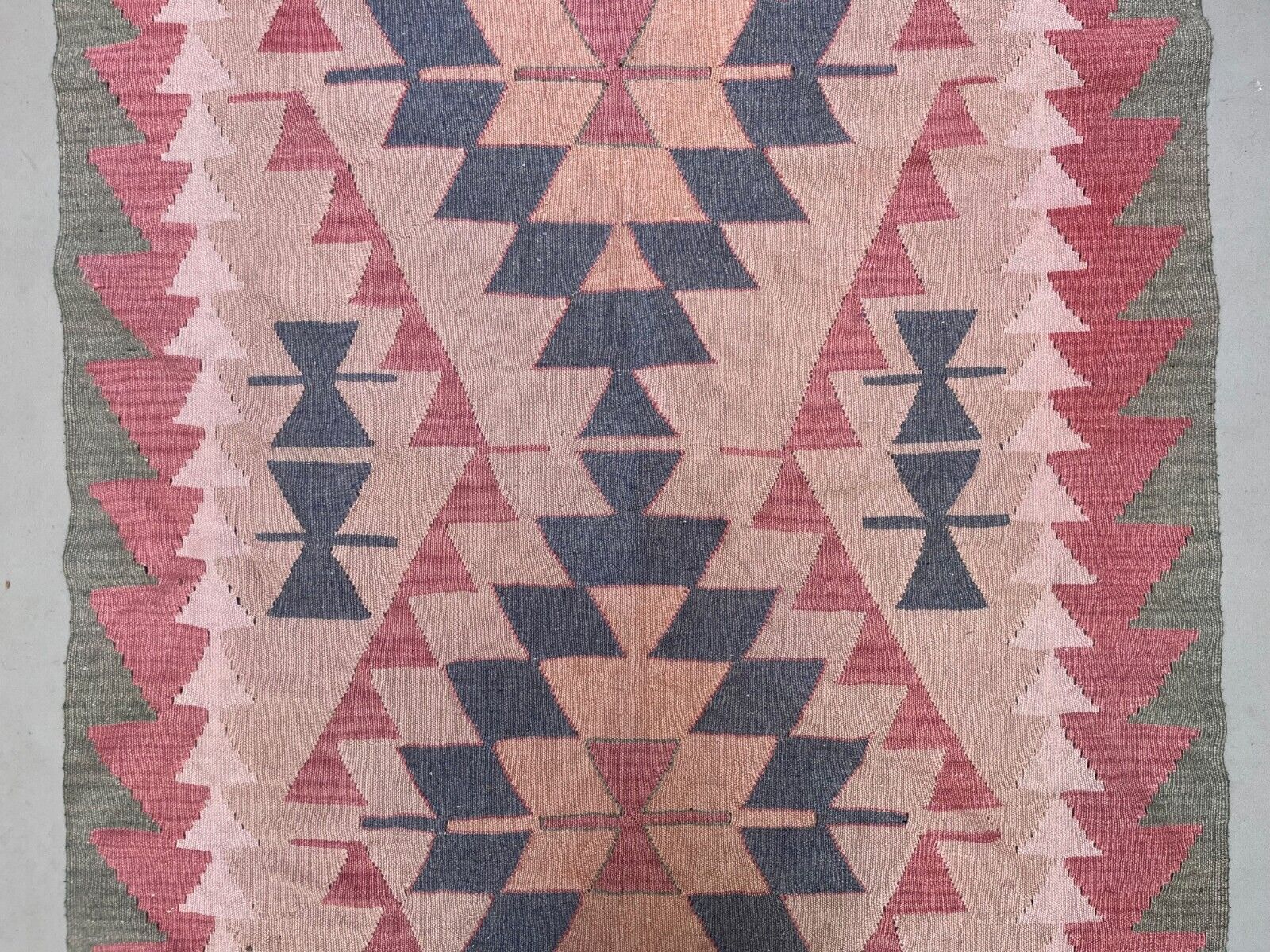 Tapis kilim turc vintage 170x117 cm en laine kelim moyen