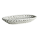 Woven white porcelain bread basket