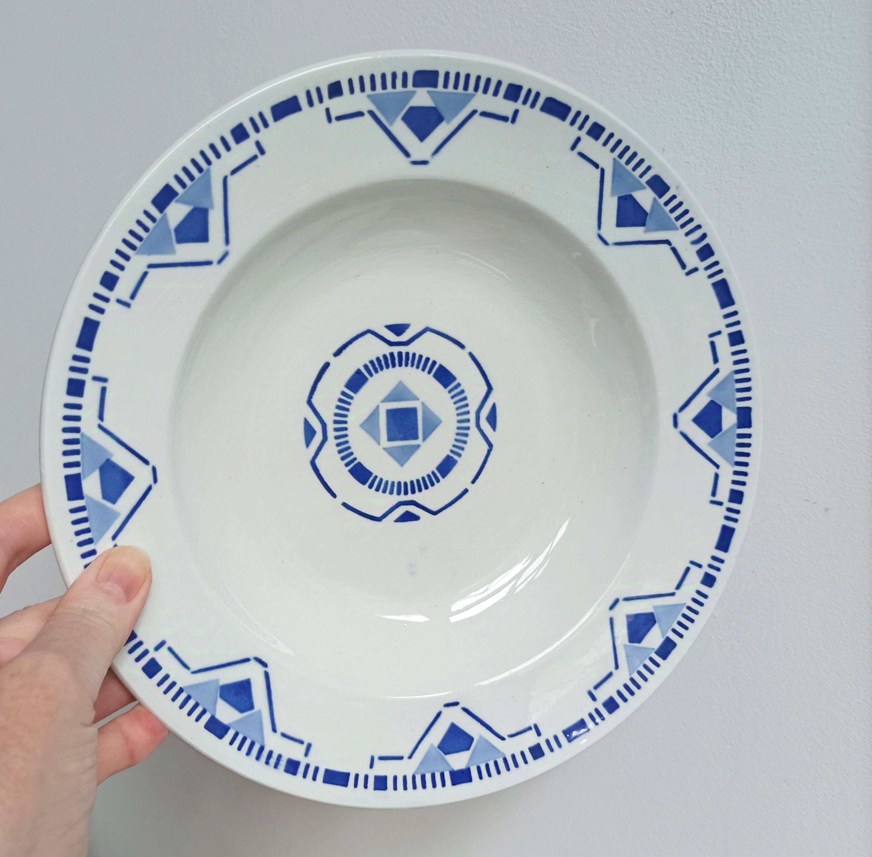 Art Deco plates, St Amand earthenware