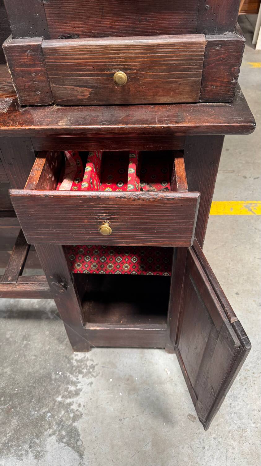 19th century folk art credenza
