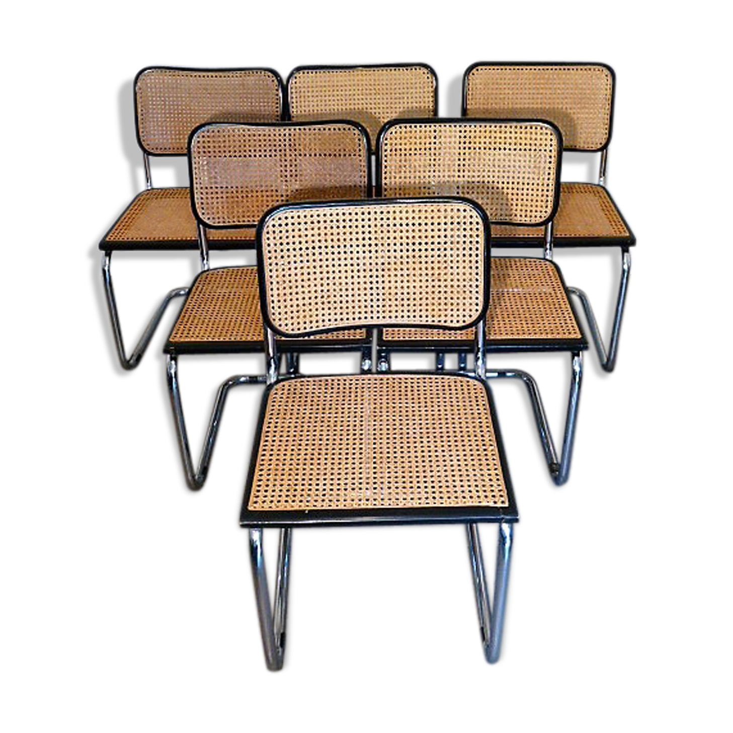 6 chairs Marcel Breuer b32 cesca, italy, 1970