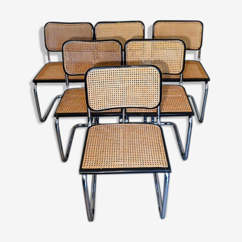 6 chairs Marcel Breuer b32 cesca, italy, 1970