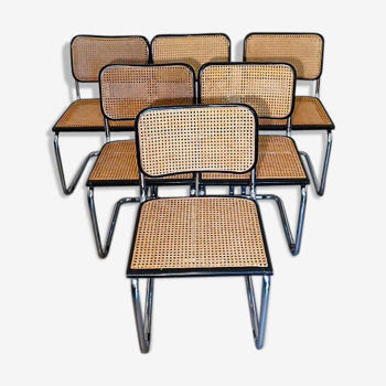 6 chaises Marcel Breuer b32 cesca, italie, 1970